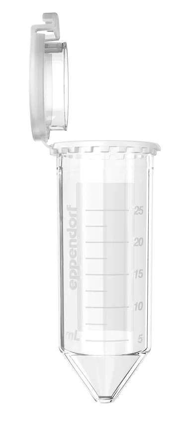 艾本德Eppendorf Conical Tubes 25 mL 帶鎖扣蓋 SnapTec?, 25 mL, 無菌、無熱原, 無RNase和DNase, 無DNA, 無色, 150 個 (6 包 × 